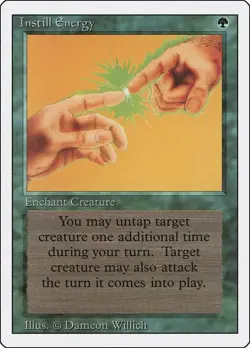 Instill Energy Uncommon Revised Edition Magic: The Gathering Lightly Played - Image 1