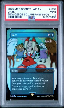2025 MTG SECRET LAIR DROP #1934 DAZE PSA 9 - Image 1