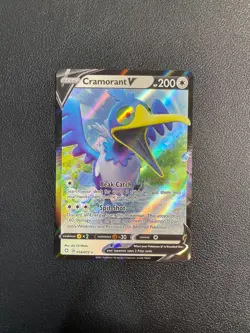 Pokemon TCG Cramorant V 054/072 Holo V Rare Shining Fates Holo NM BJAH - Image 1