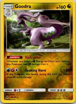 Goodra Holo Rare SM - Forbidden Light 94/131 LP Reverse Holofoil Pokemon Card - Image 1