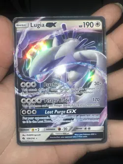 Lugia GX - 159/214 - Pokemon Lost Thunder Sun & Moon Ultra Rare Card NM - Image 1