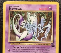 Pokemon Mewtwo Black Star Promo 12/53 WOTC Vintage 2000 - Image 3