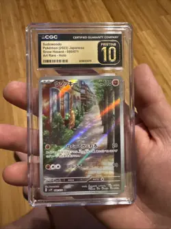 Pokemon CGC 10 PRISTINE Japanese Sudowoodo 080/071 AR Art Rare sv2P Snow Hazard - Image 2