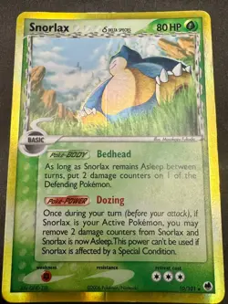 Snorlax (Delta Species) Holo Rare Pokemon TCG Dragon Frontiers 10/101 MP - Image 4