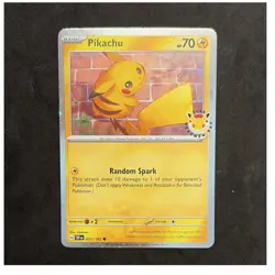 Pokemon TCG Pikachu 2024 Pokemon Day 051/162 Promo Holo Basic HP70 Random Spark - Image 1