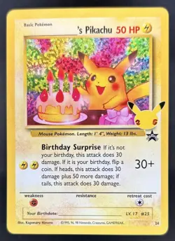 2021 Pokemon SWSH Celebrations Pikachu Classic #24 - Image 1