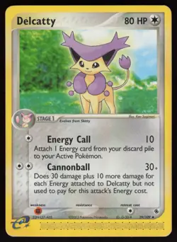 DELCATTY 29/109 UNCOMMON RUBY & SAPPHIRE POKEMON LP - Image 1