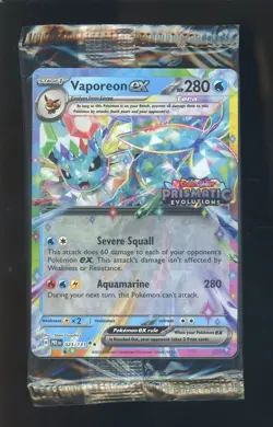 Pokemon TCG Sealed Stamped Holiday Calendar Promo Vaporeon Ex PRE 023/131 - Image 1