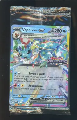 Pokemon TCG Sealed Stamped Holiday Calendar Promo Vaporeon Ex PRE 023/131 - Image 1
