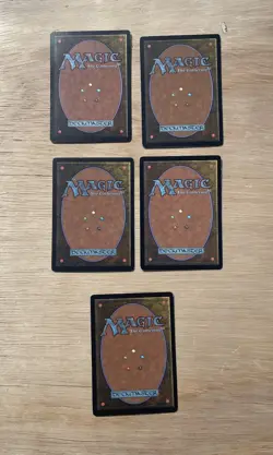 VINTAGE MTG Lot Of 5 Magic the Gathering Card Forest Land Invasion Allan Pollack - Image 2