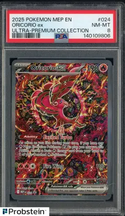 2025 Pokemon MEP EN BSP Ultra Premium Collection #024 Oricorio ex PSA 8 NM-MT - Image 1