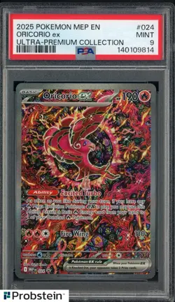 2025 Pokemon MEP EN BSP Ultra Premium Collection #024 Oricorio ex PSA 9 MINT - Image 1