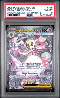 2025 POKEMON MEGA EVOLUTION SPECIAL ILLUSTRATION RARE MEGA GARDEVOIR EX PSA 8 - Image 1