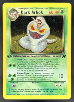 2000 Pokemon Team Rocket First Edition Dark Arbok Holo #2/82 - Image 1