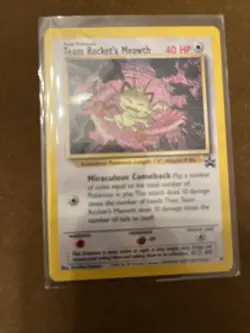 Pokemon TCG Team Rockets Meowth #18 Black Star Promo WOTC - Image 1