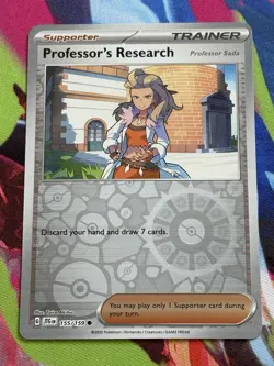 Pokemon Journey Together #155/159 Professor's Research (Prof. Sada) Reverse Holo - Image 1