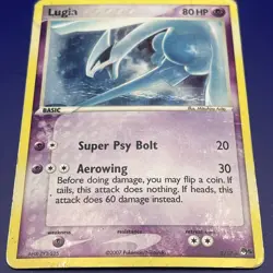Pokemon Lugia POP Series 5 Holo 2007 2/17 Rare LP With Swirl🌀 - Image 2