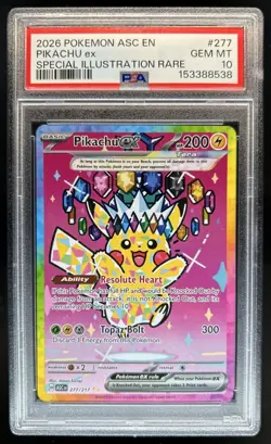 2026 Pokemon Pikachu ex Special Illustration Rare #277/217 PSA 10 - Image 1
