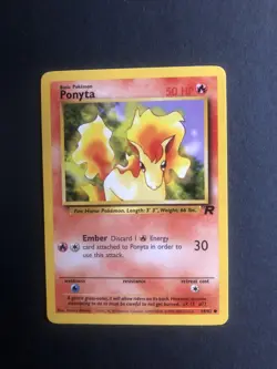 Pokemon TCG Ponyta Team Rocket 64 Regular Unlimited Common - Image 1