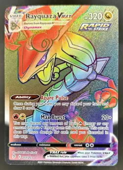 2021 Pokemon SWSH Evolving Skies Rayquaza VMAX #217/203 - Image 1