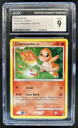2007 Pokemon Diamond & Pearl Secret Wonders Charmander #82/132 CGC 9 - Image 1