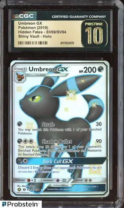 2019 Pokemon Hidden Fates Shiny Vault #SV69 Umbreon Gx Holo CGC 10 PRISTINE - Image 1