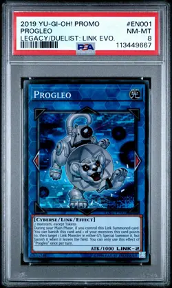 2019 YU-GI-OH! PROMO LEGACY OF THE DUELIST: LINK EVOLUTION #EN001 PROGLEO PSA 8 - Image 1