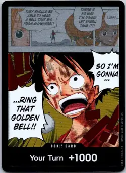 DON!! Card (Luffy) DON!! Adventure on Kami's Island NM ONE PIECE CCG - Image 1