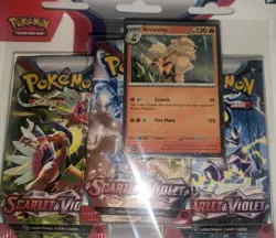 Pokemon TCG Scarlet and Violet 3-Pack Blisters Arcanine Promo - Image 1