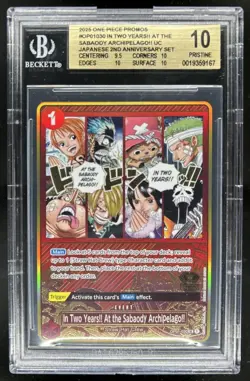 2025 One Piece Promos Sabaody Archipelago Anniversary #OP01-030 BGS 10 Pristine - Image 1