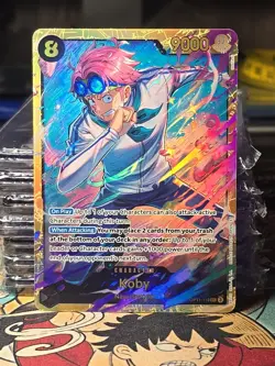 One Piece Koby OP11-119 SEC Secret Rare A Fist of Divine Speed English - Image 1