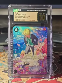 One Piece OP10 Royal Blood ST14-003 Sanji Special Alternate Art CGC 10 Pristine - Image 1