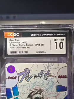 Luffy Gear Two Alternate Art manga event #OP11-080 CGC 10 Gem mint English - Image 2