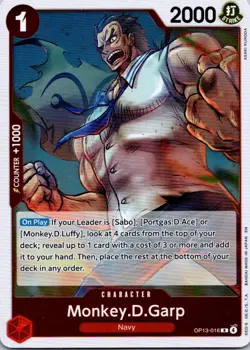 Monkey.D.Garp R Carrying On His Will OP13-016 NM One piece CCG - Image 1