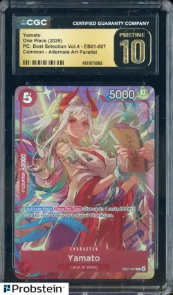 2025 One Piece PC Best Selection Vol.4 #EB01-007 Yamato Parallel CGC 10 PRISTINE - Image 1