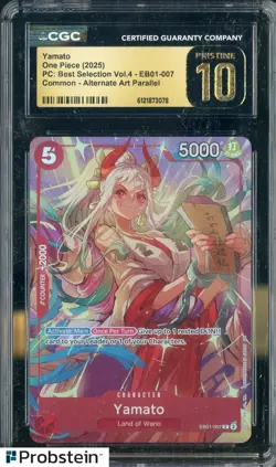 2025 One Piece PC Best Selection Vol.4 #EB01-007 Yamato Parallel CGC 10 PRISTINE - Image 1