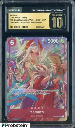 2025 One Piece PC Best Selection Vol.4 #EB01-007 Yamato Parallel CGC 10 PRISTINE - Image 1