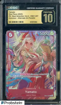 2025 One Piece PC Best Selection Vol.4 #EB01-007 Yamato Parallel CGC 10 PRISTINE - Image 1