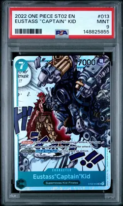 2022 ONE PIECE STARTER DECK ST02-WORST GENERATION EUSTASS "CAPTAIN" KID PSA 9 - Image 1