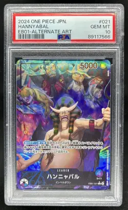 2024 One Piece Memorial JP Hannyabal Leader Alternate Art #EB01-021 PSA 10 - Image 1