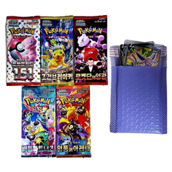 Pokemon Mystery Pack(ALL HOLO 7 Cards Random)+Booster 5 PACKS Factory Sealed KOR - Image 1
