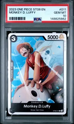 2023 ONE PIECE STARTER DECK ST08-MONKEY D. LUFFY #011 MONKEY D. LUFFY PSA 10 - Image 1