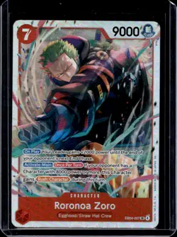 2026 One Piece Adventure on Kami's Island Roronoa Zoro Super Rare #EB04-007 - Image 1