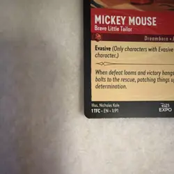 🔥RARE🔥Disney Lorcana D23 1st Edition Expo Mickey Mouse Brave Little Tailor - Image 3