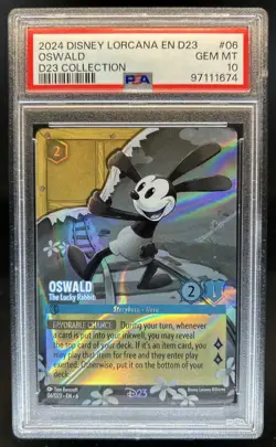 2024 Disney Lorcana EN D23 Oswald D23 #06 PSA 10 GEM MINT GEM MINT - Image 1