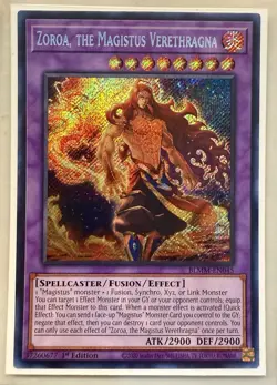 Yugioh! Zoroa, the Magistus Verethragna - BLMM-EN045 - Secret Rare - 1st Edition - Image 1