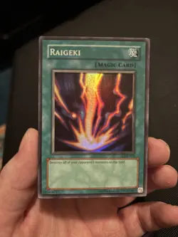 Yugioh Raigeki LOB-053 Super Rare ORIGINAL PRINT FOIL SHIFT - Image 1