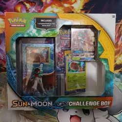 Pokemon TCG Sun & Moon GX Challenge Box Decidueye Card Factory Sealed Damaged - Image 1