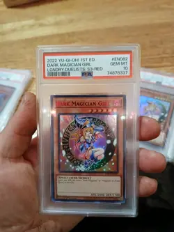 Yugioh Card 1st Ed. Dark Magician Girl Red UR PSA 10 Gem Mint, LDS3-EN083 2022 - Image 1