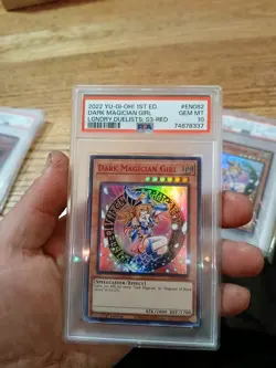 Yugioh Card 1st Ed. Dark Magician Girl Red UR PSA 10 Gem Mint, LDS3-EN083 2022 - Image 2